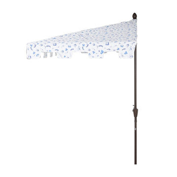 Sidney 9 ft. Classic MidCentury Rectangular Half Market Patio Umbrella